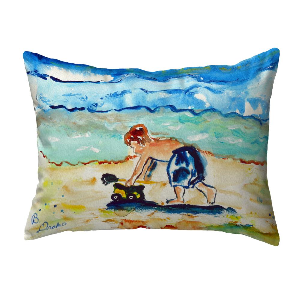 Boy & Toy Small No-Cord Pillow 11x14. Picture 1