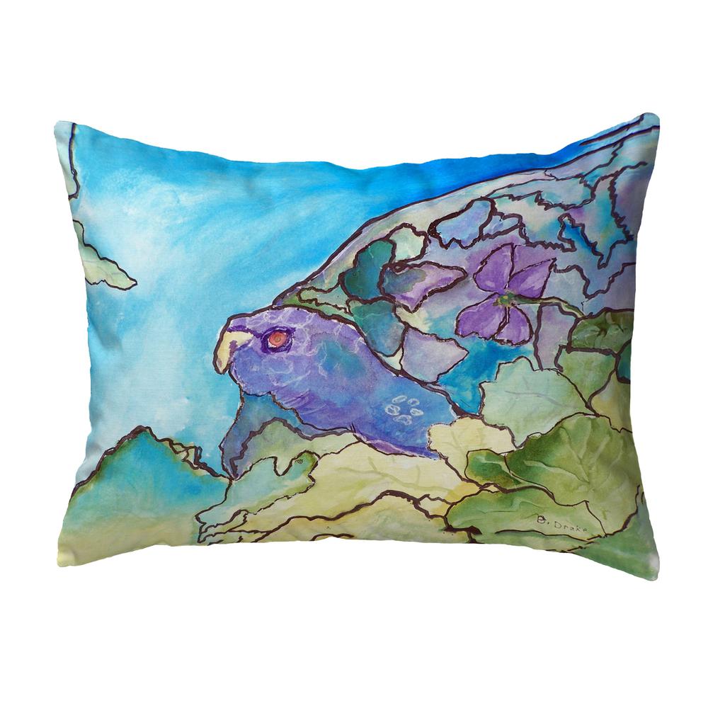 Purple Turtle Small No-Cord Pillow 11x14. Picture 1