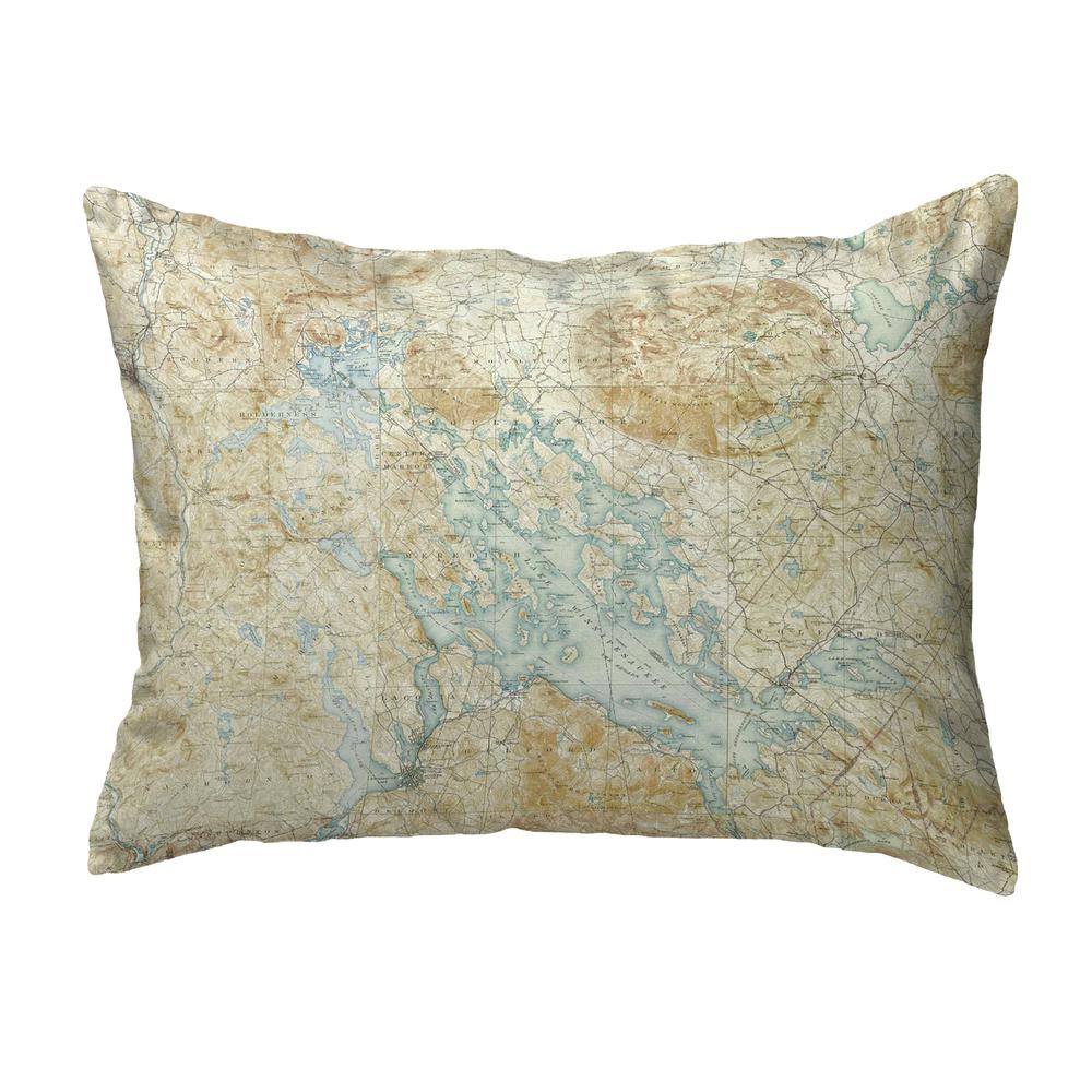 Winnipesaukee, NH Nautical Map Noncorded Indoor/Outdoor Pillow 11x14. Picture 1