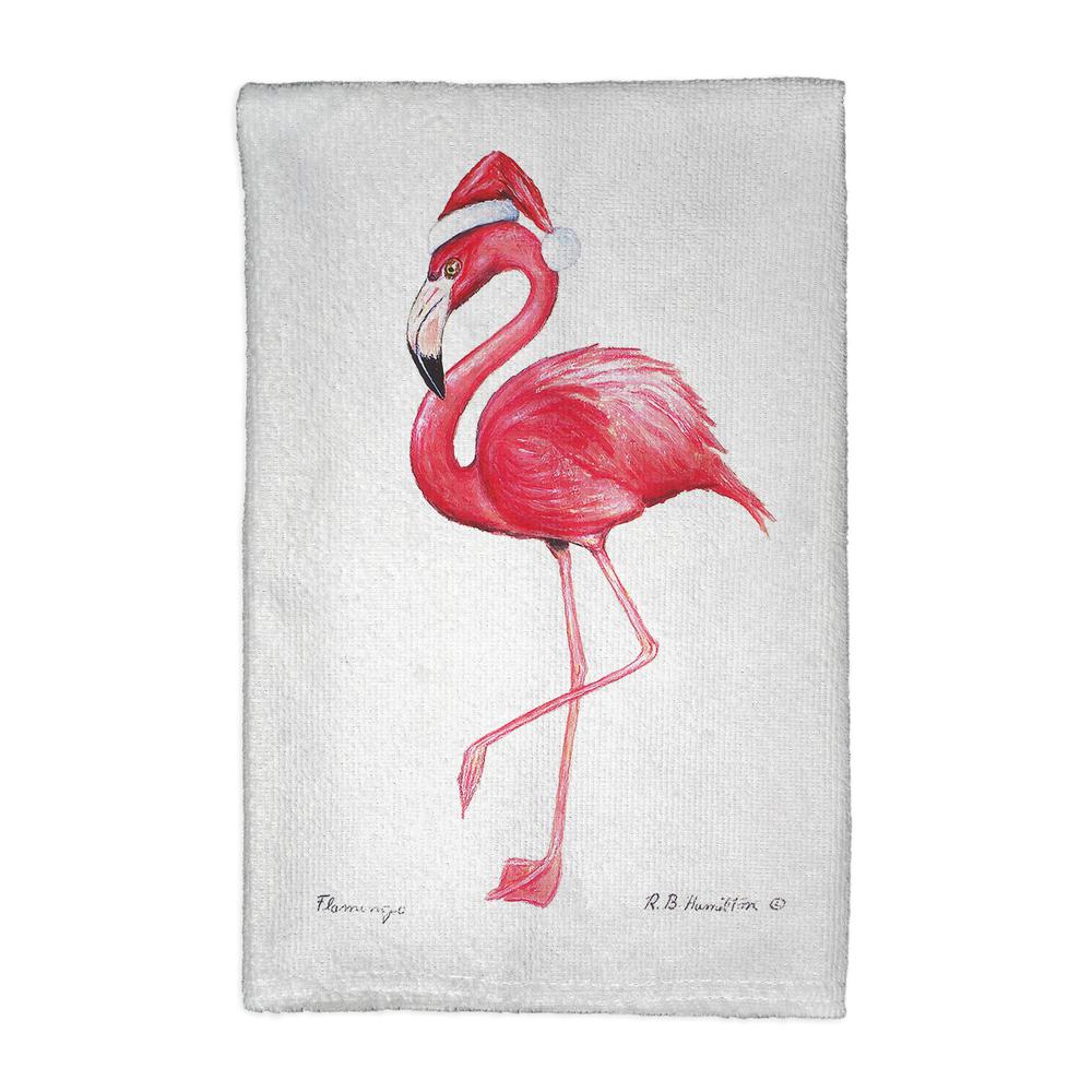 Flamingos - Santa Kitchen Towel. Picture 1