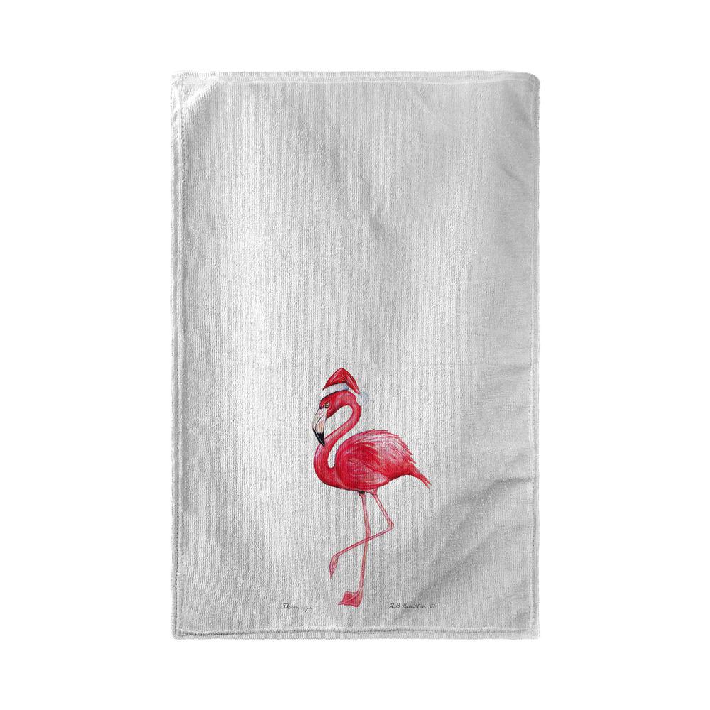 Flamingos - Santa Kitchen Towel. Picture 2