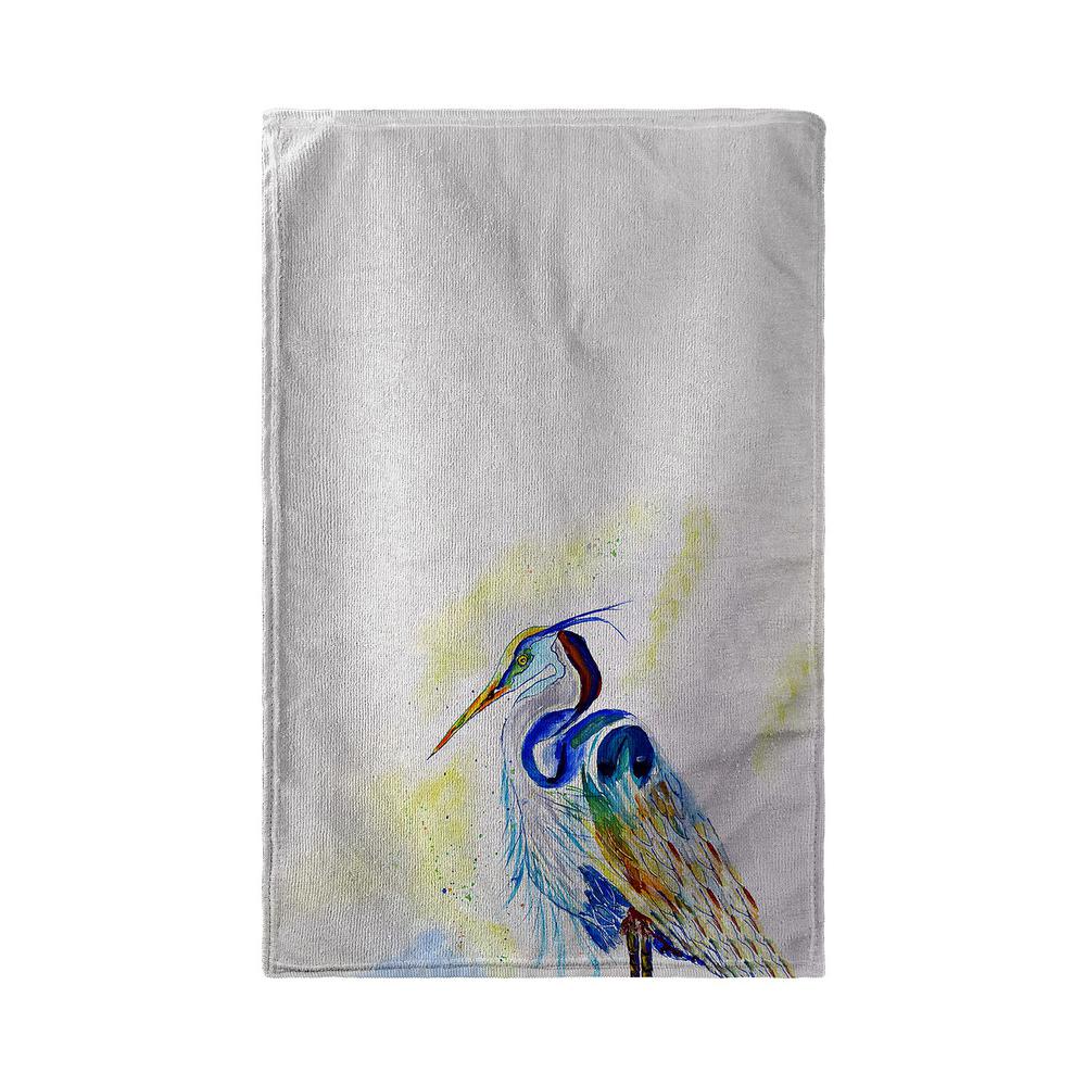 Watercolor Heron Kitchen Towel. Picture 2