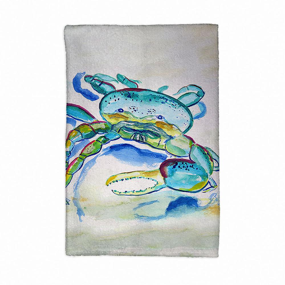 Blue Fiddler Crab Kitchen Towel. Picture 1