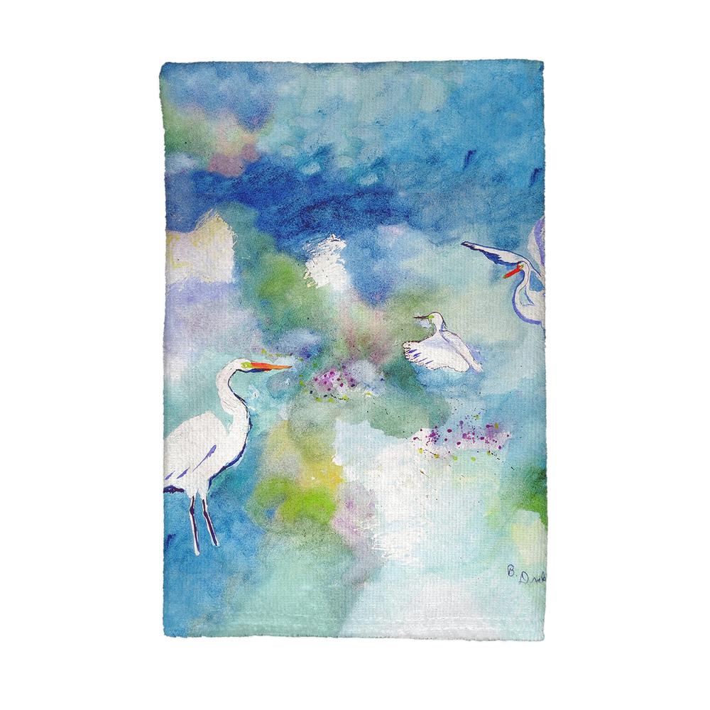 Three Egrets Kitchen Towel. Picture 1
