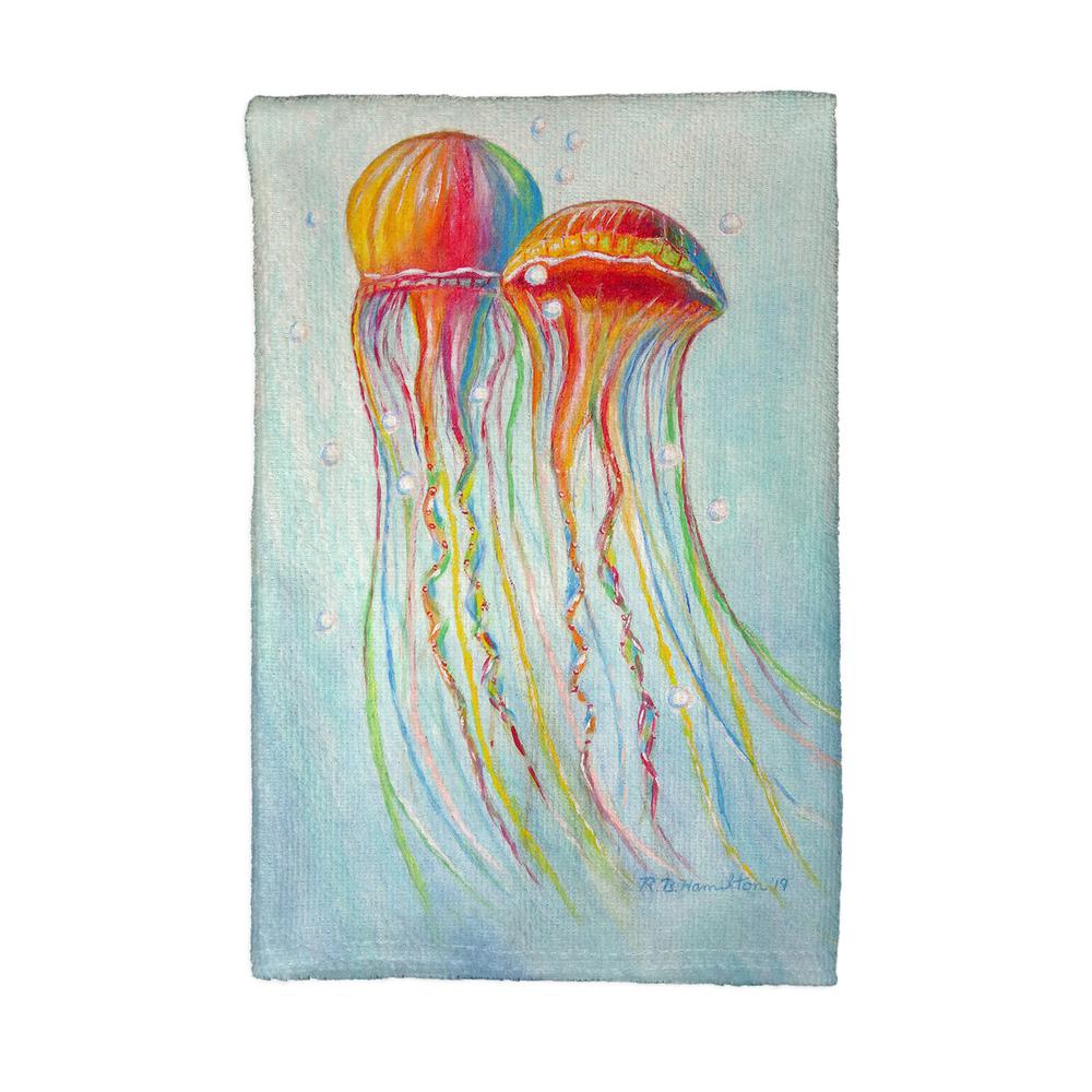 Colorful Jellyfish Kitchen Towel. Picture 1