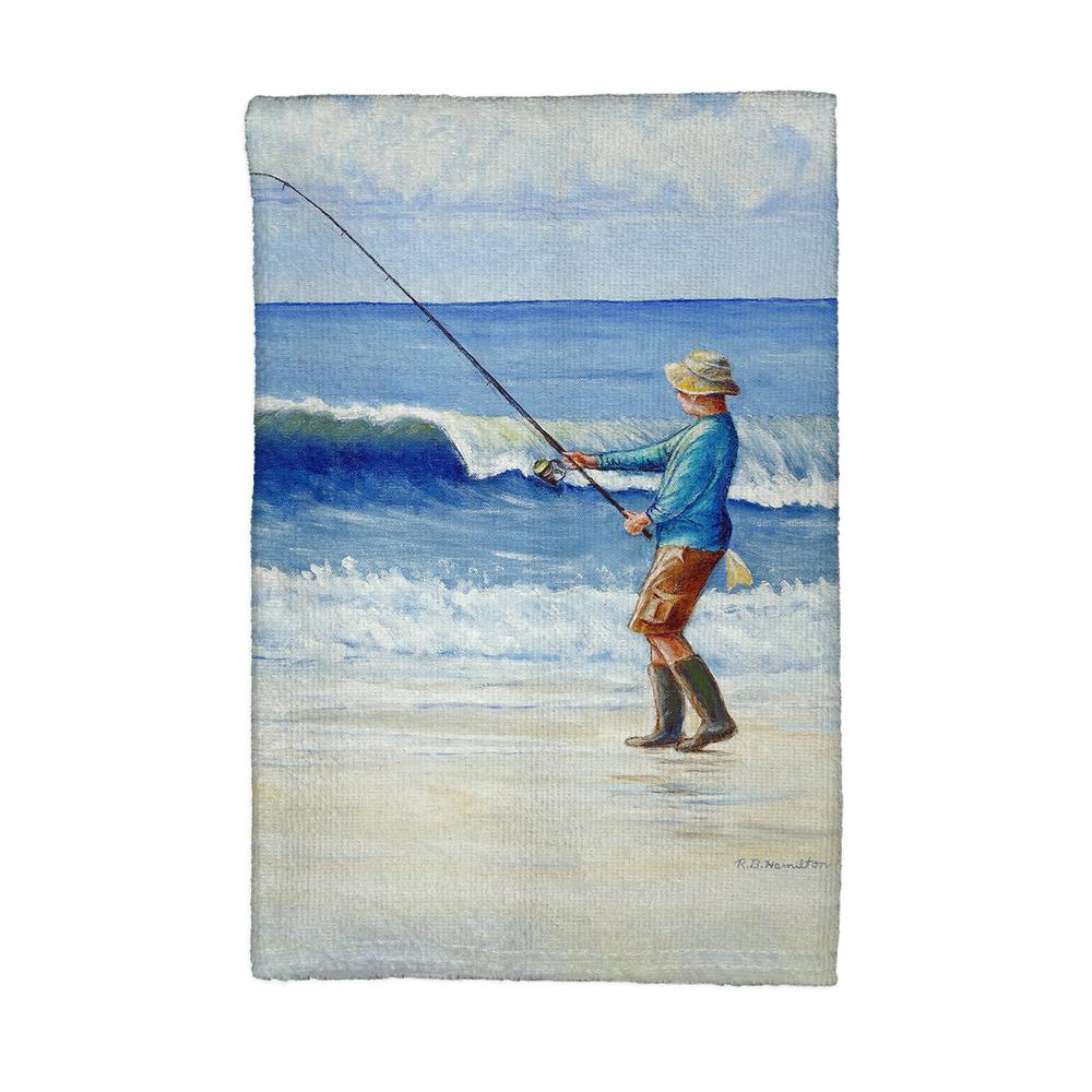 Surf Fishing Kitchen Towel. Picture 1