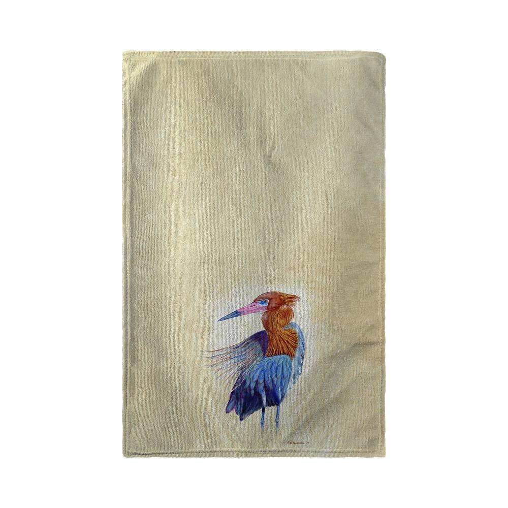 Reddish Egret Portrait Kitchen Towel. Picture 2