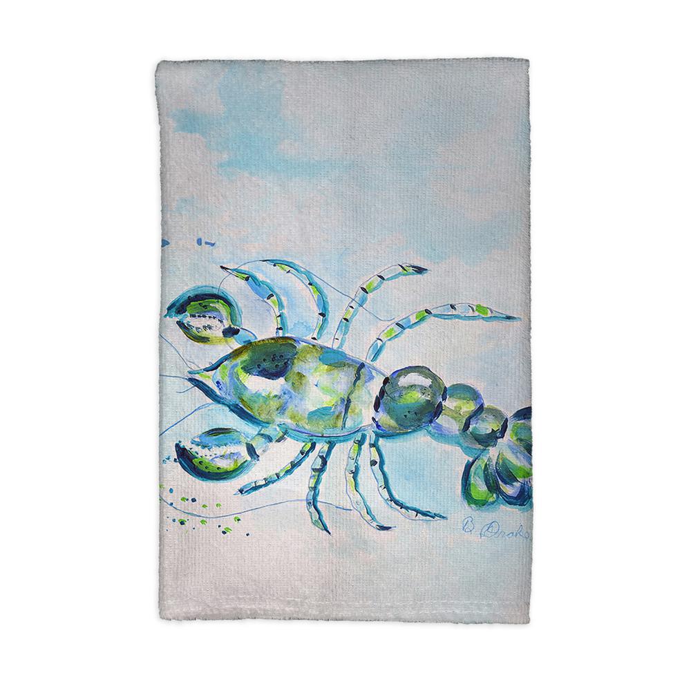 Blue Crayfish Kitchen Towel. Picture 1