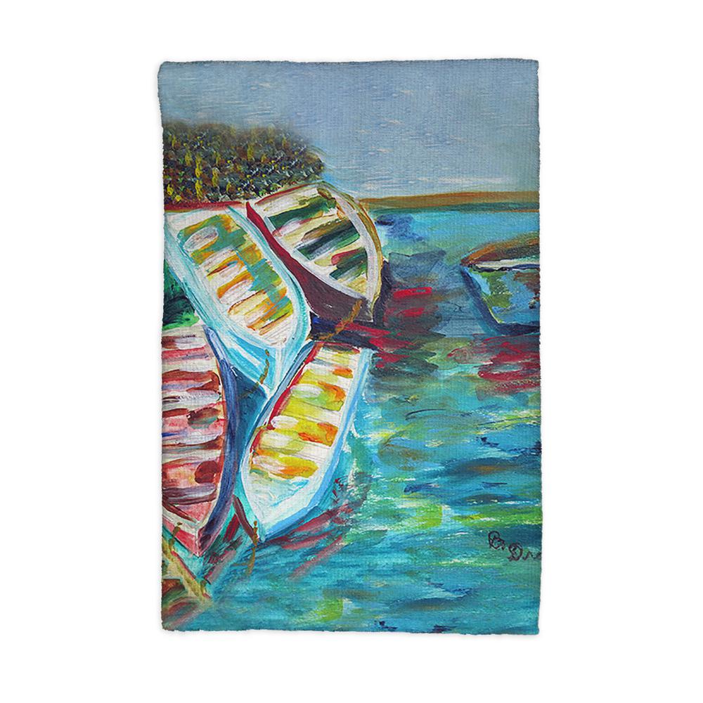 Six Rowboats Kitchen Towel. Picture 1