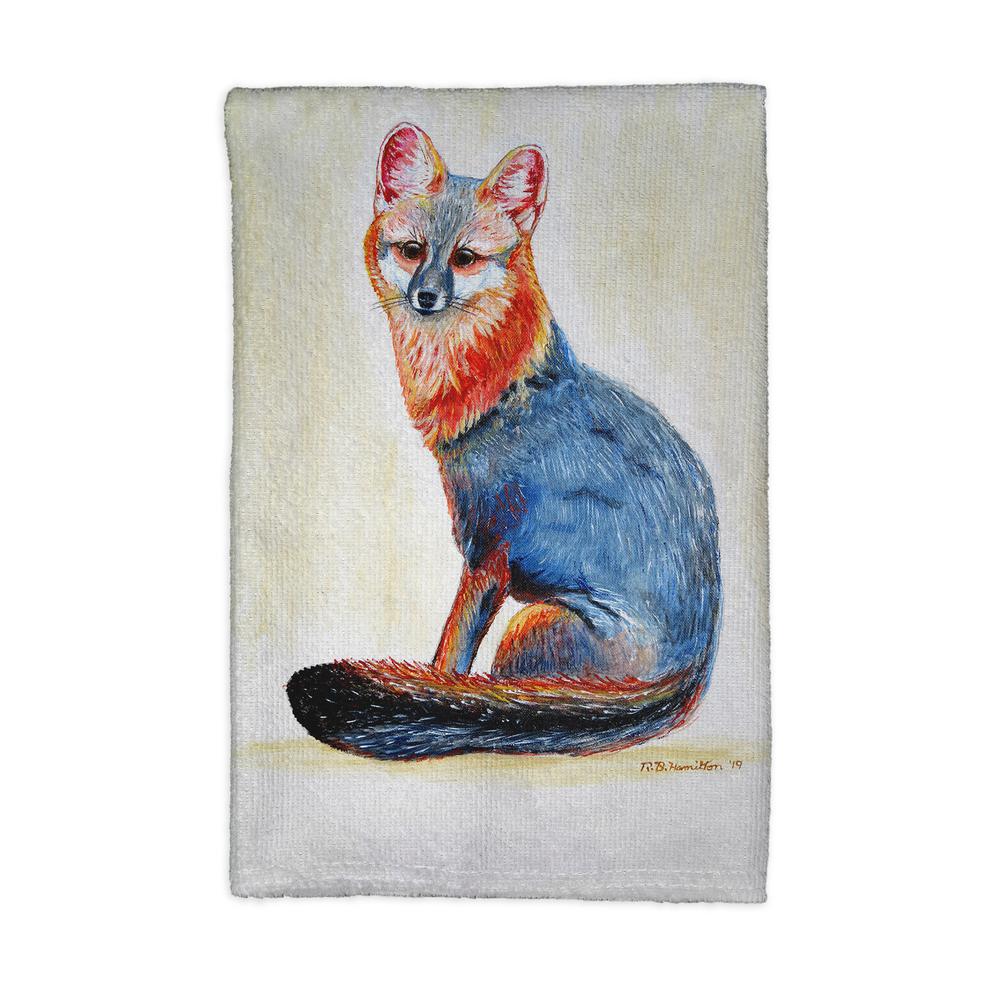 Gray Fox Kitchen Towel. Picture 1