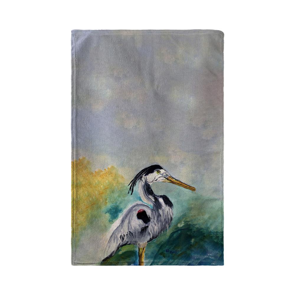 Betsy's Blue Heron Kitchen Towel. Picture 2