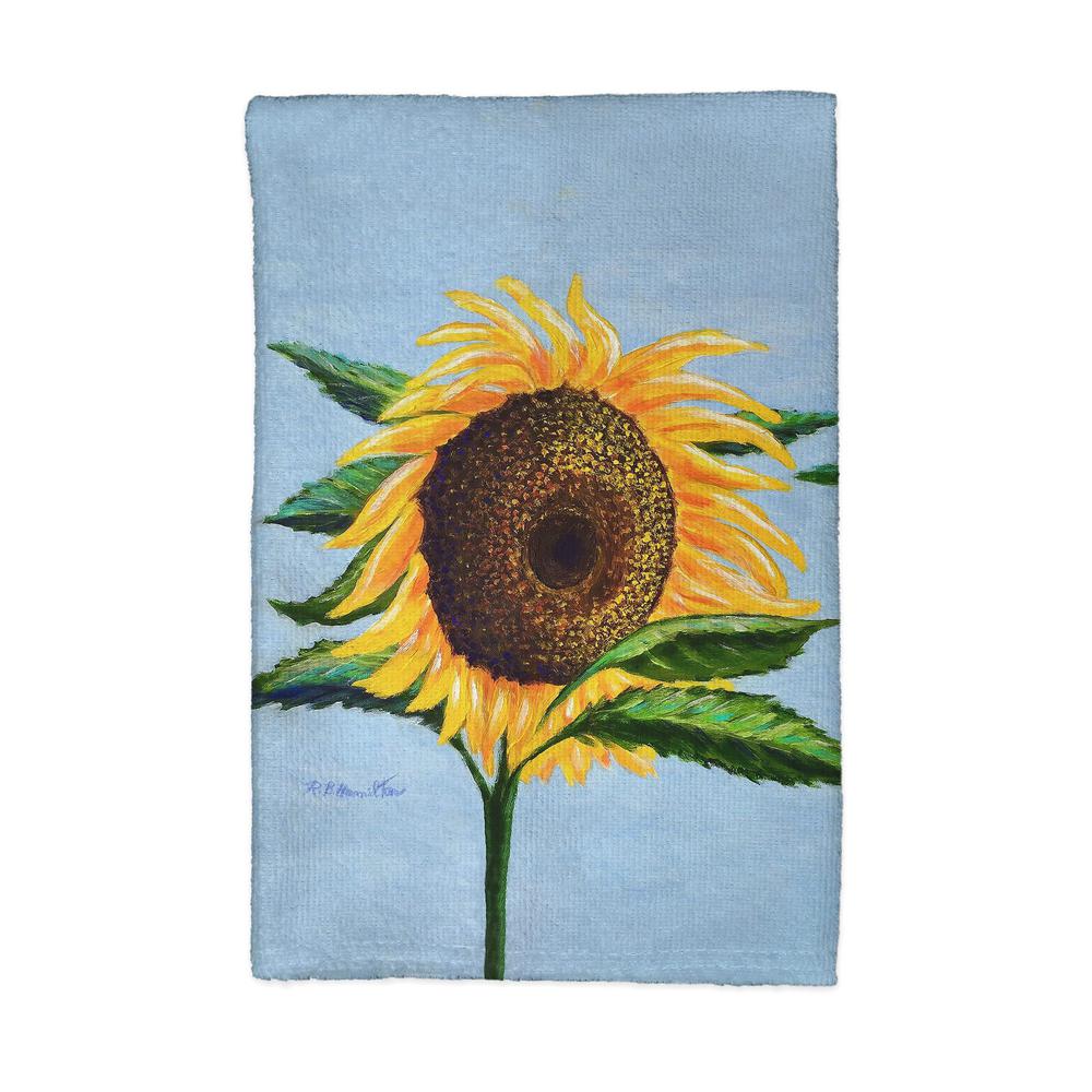 Sleepy Sunflower Kitchen Towel. Picture 1
