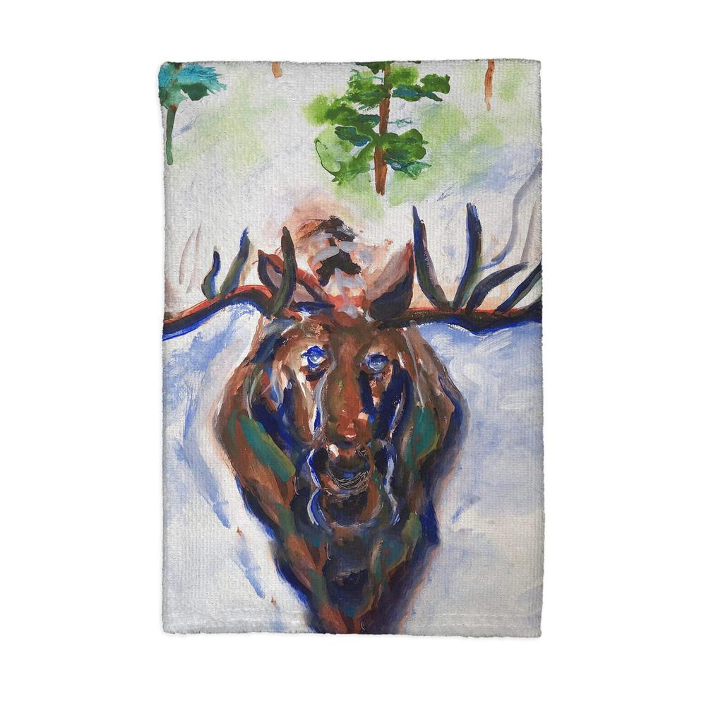 Christmas Moose Kitchen Towel. Picture 1