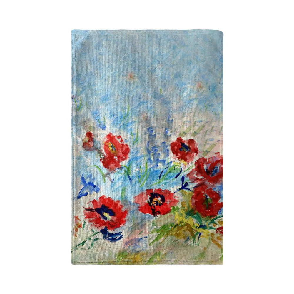 Red Poppies Kitchen Towel. Picture 2