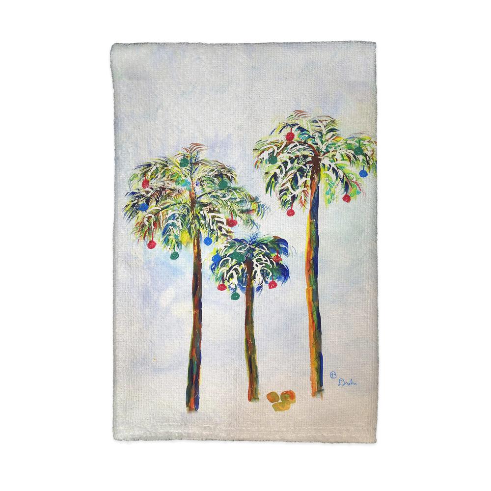 Christmas Palms Kitchen Towel. Picture 1