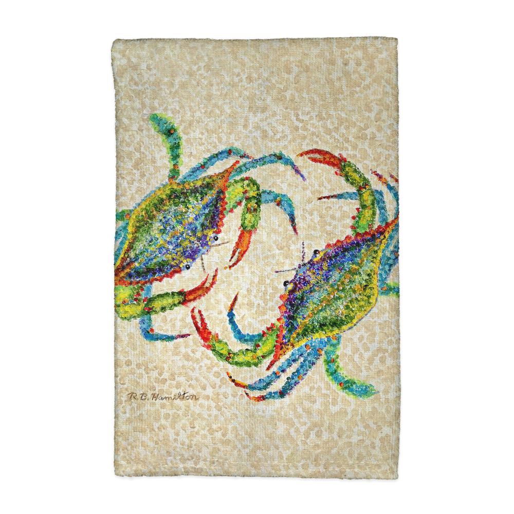 Crab Dance Kitchen Towel. Picture 1
