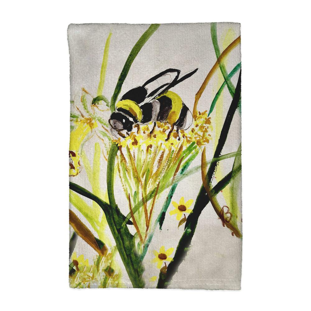 Bee & Flower Kitchen Towel. Picture 1