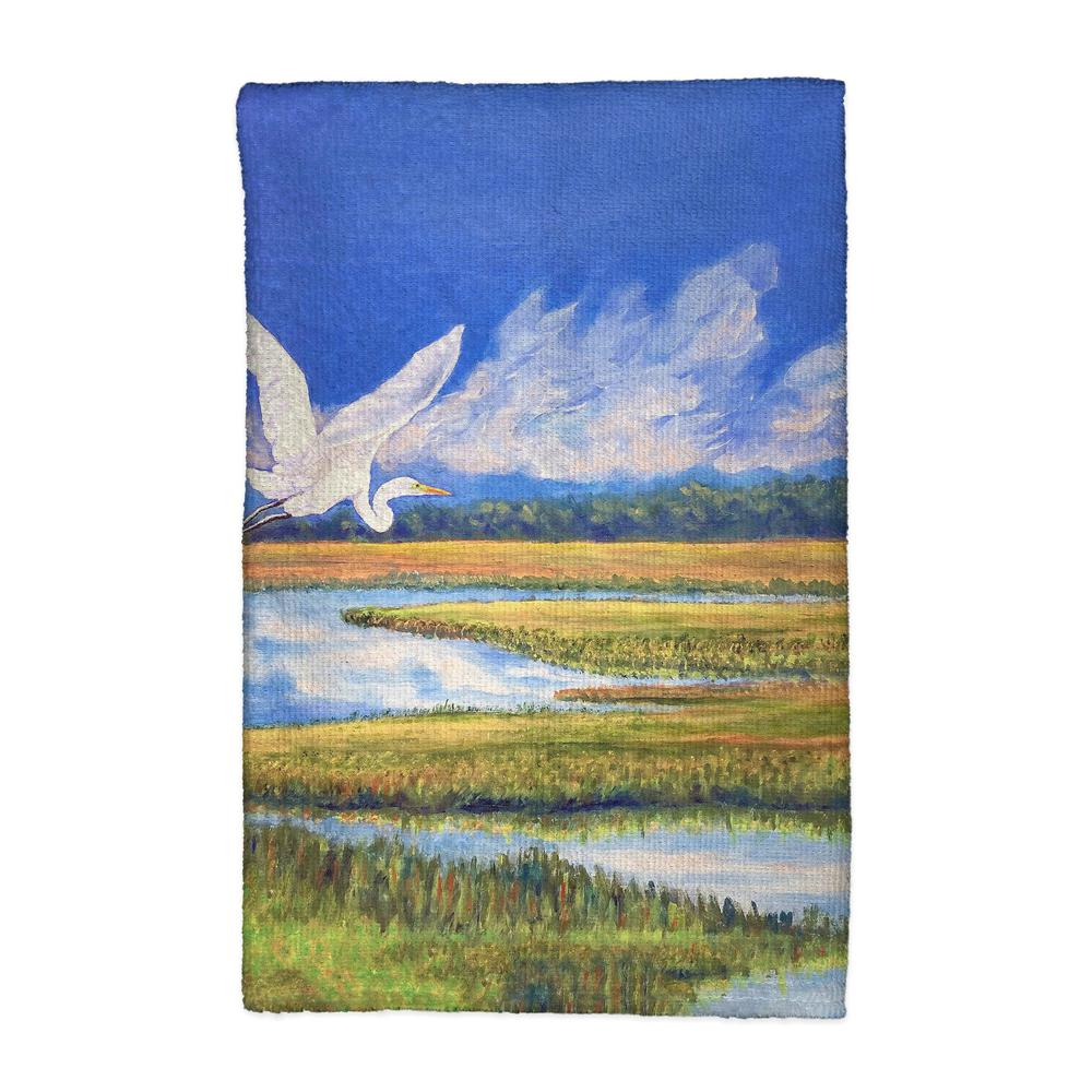 Flying Egret Kitchen Towel. Picture 1