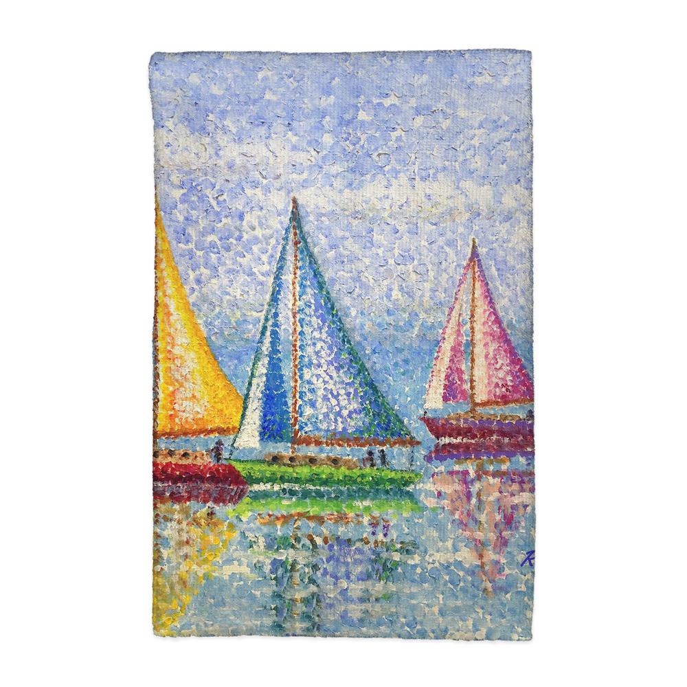 Sailboat Colors Kitchen Towel. Picture 1