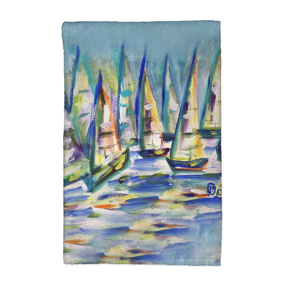 Many Sailboats Kitchen Towel. Picture 1