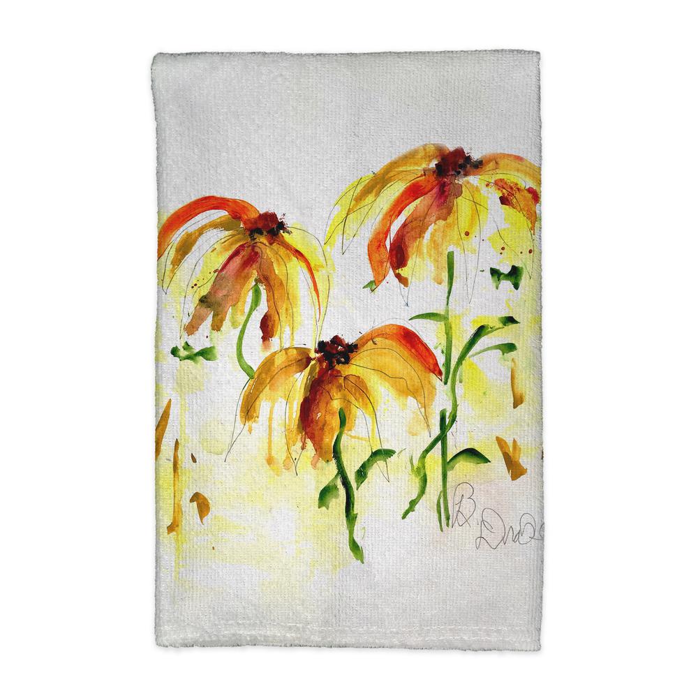 Yellow Flowers Kitchen Towel. Picture 1