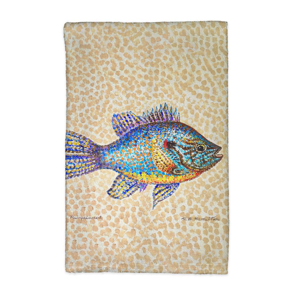 Pumpkinseed Fish Kitchen Towel. Picture 1