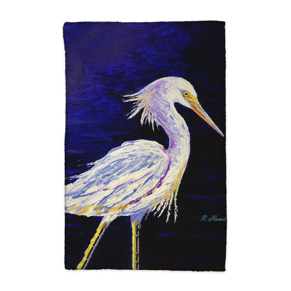 Palette Snowy Egret Kitchen Towel. Picture 1