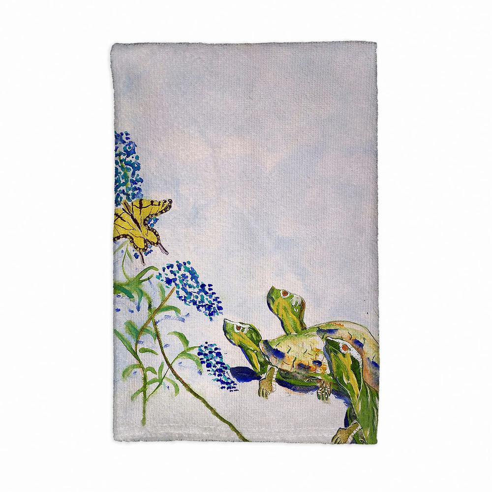 Turtles & Butterfly Kitchen Towel. Picture 1