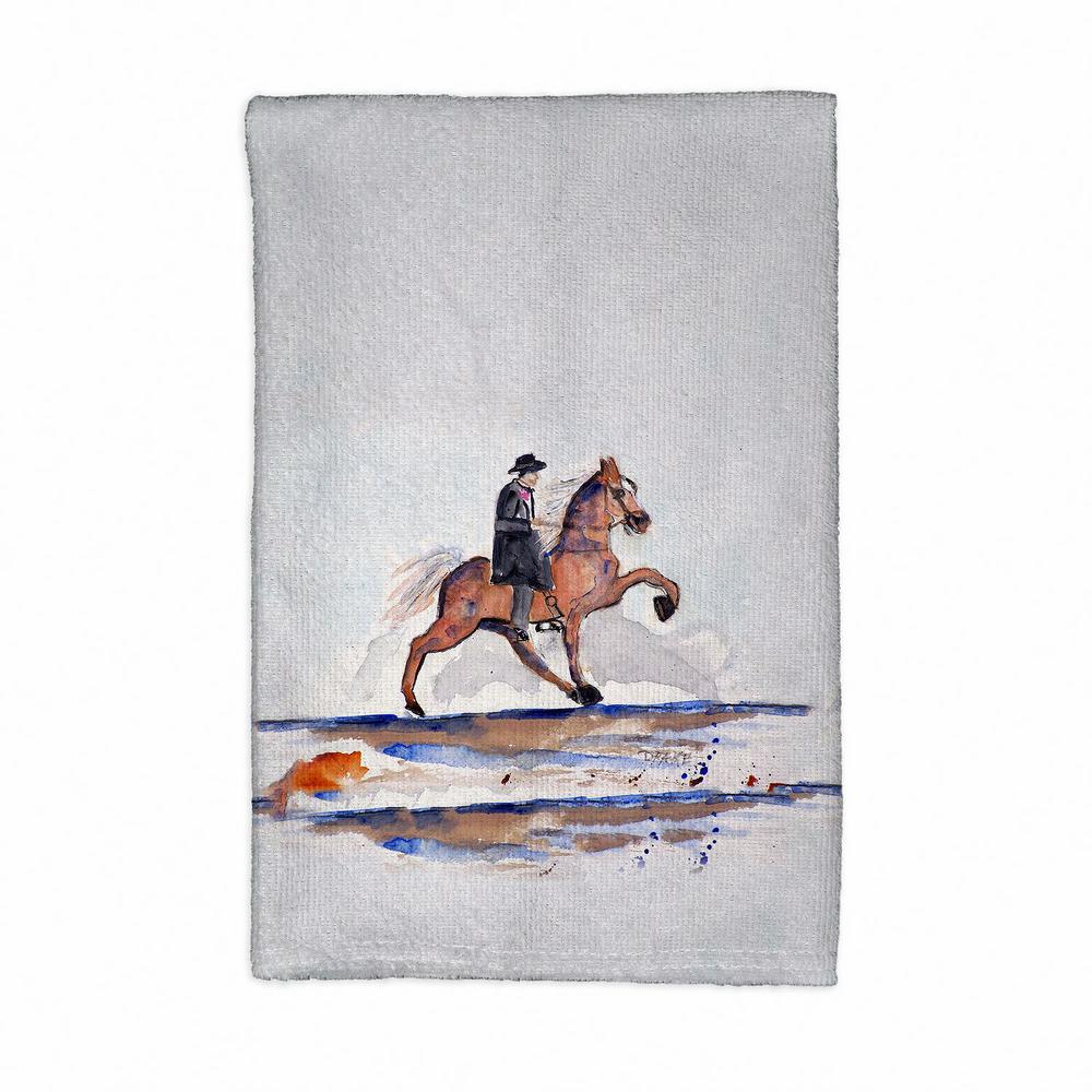 Brown Walking Horse Kitchen Towel. Picture 1