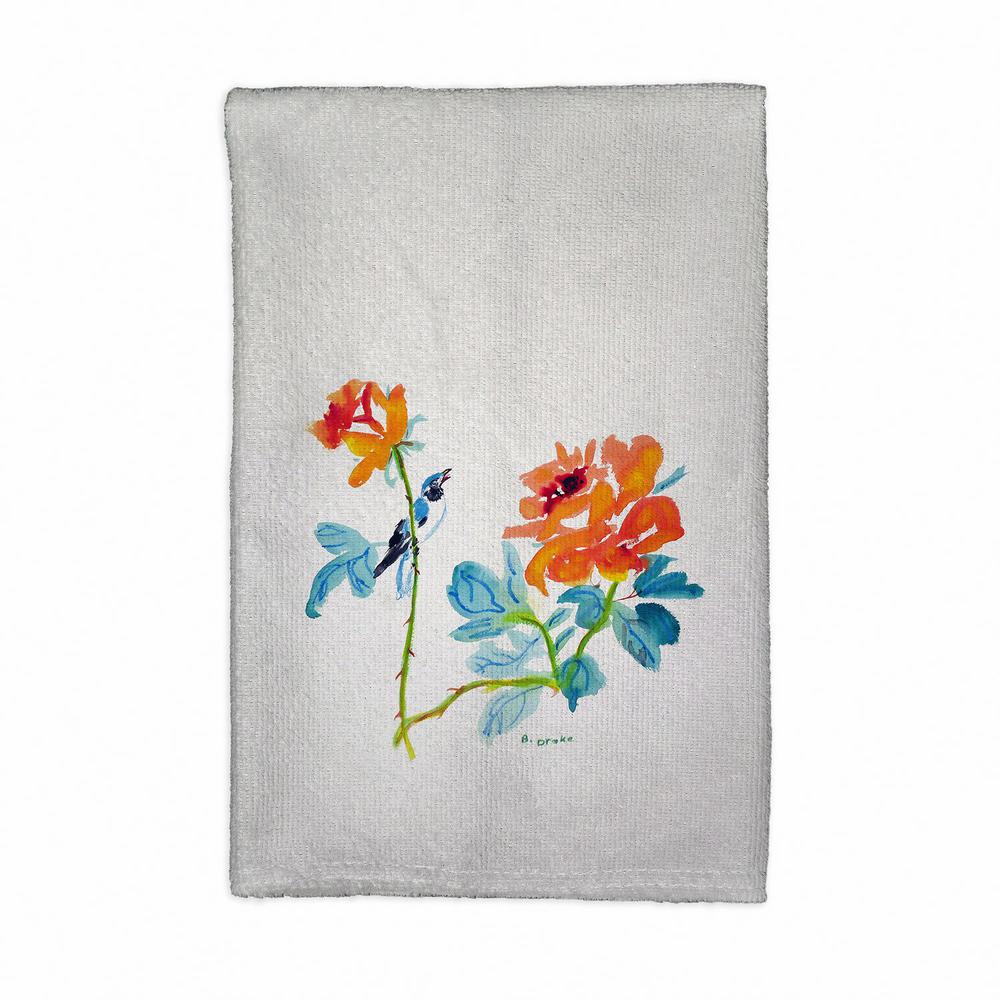 Bird & Roses Kitchen Towel. Picture 1