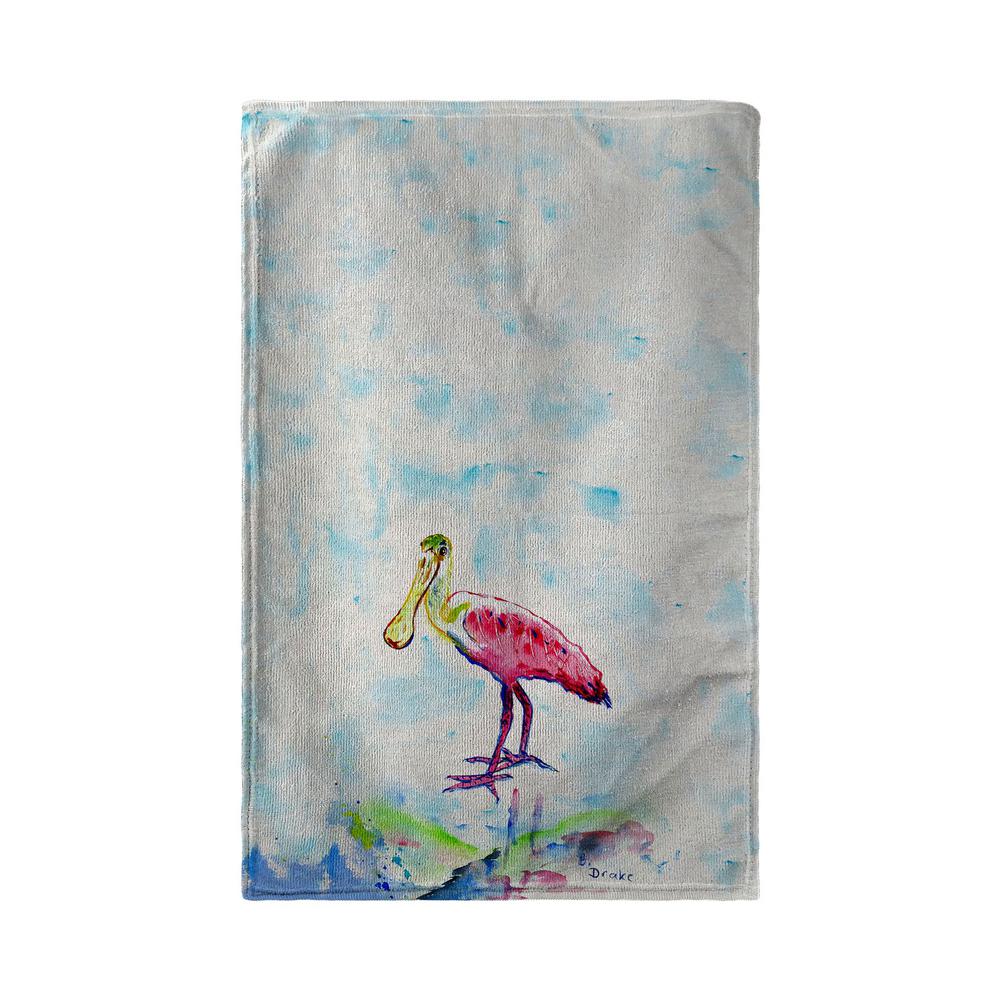 Betsy's Pink Spoonbill Kitchen Towel. Picture 1