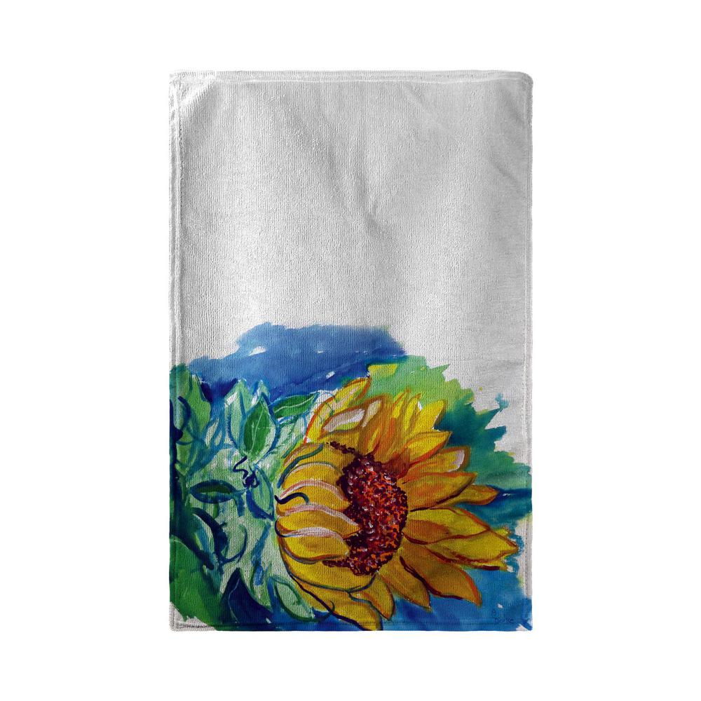 Windy Sunflower Kitchen Towel. Picture 1