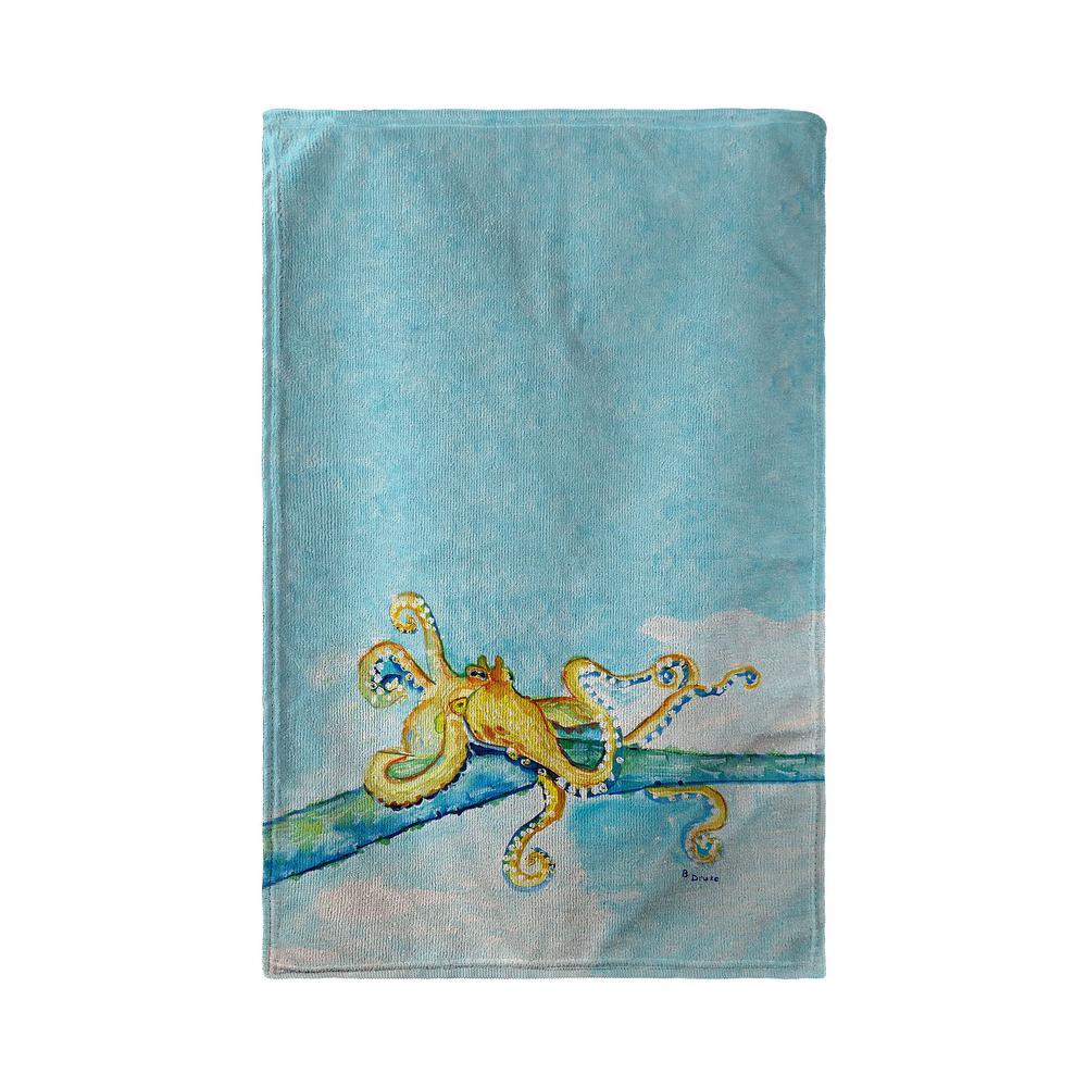 Gold Octopus Kitchen Towel. Picture 2