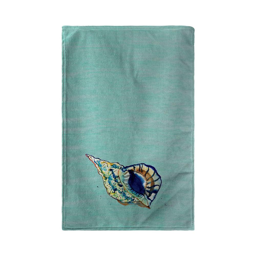 Betsy's Shell - Teal Kitchen Towel. Picture 1