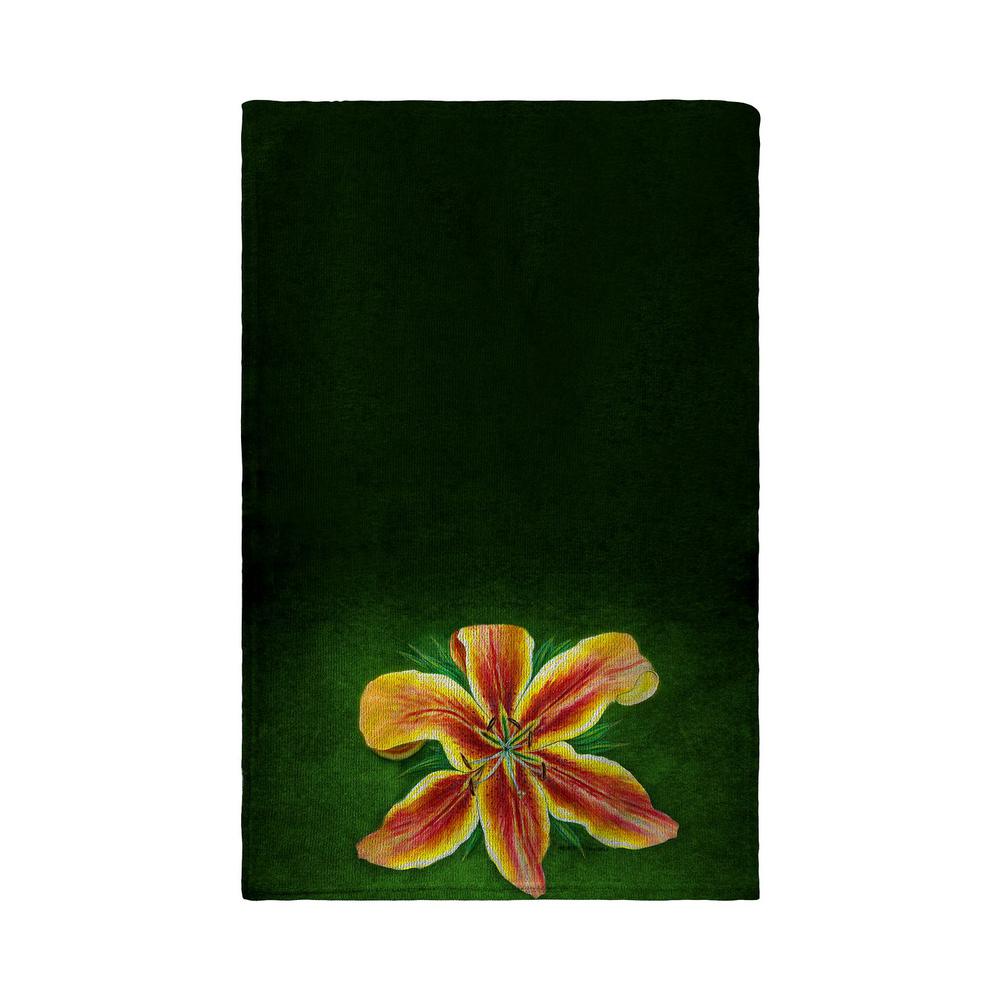 Yellow Lily Kitchen Towel. Picture 2
