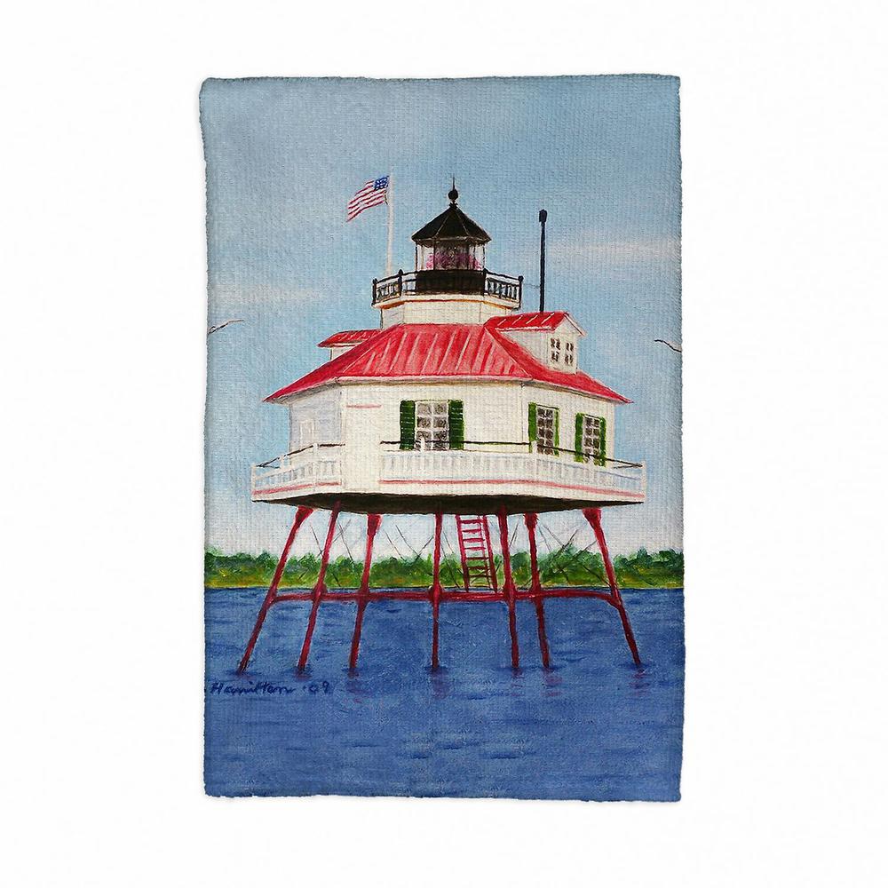 Drum Point Lighthouse Kitchen Towel. Picture 1