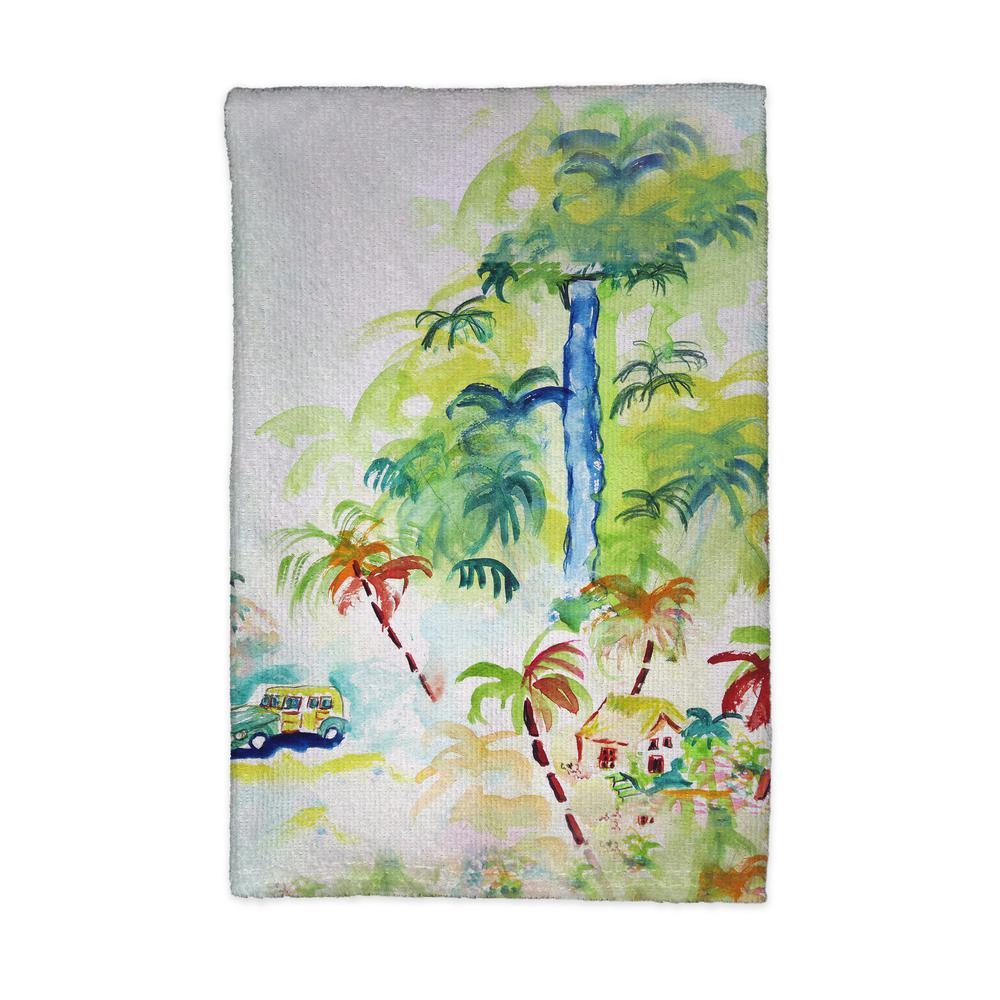Colorful Palms Kitchen Towel. The main picture.