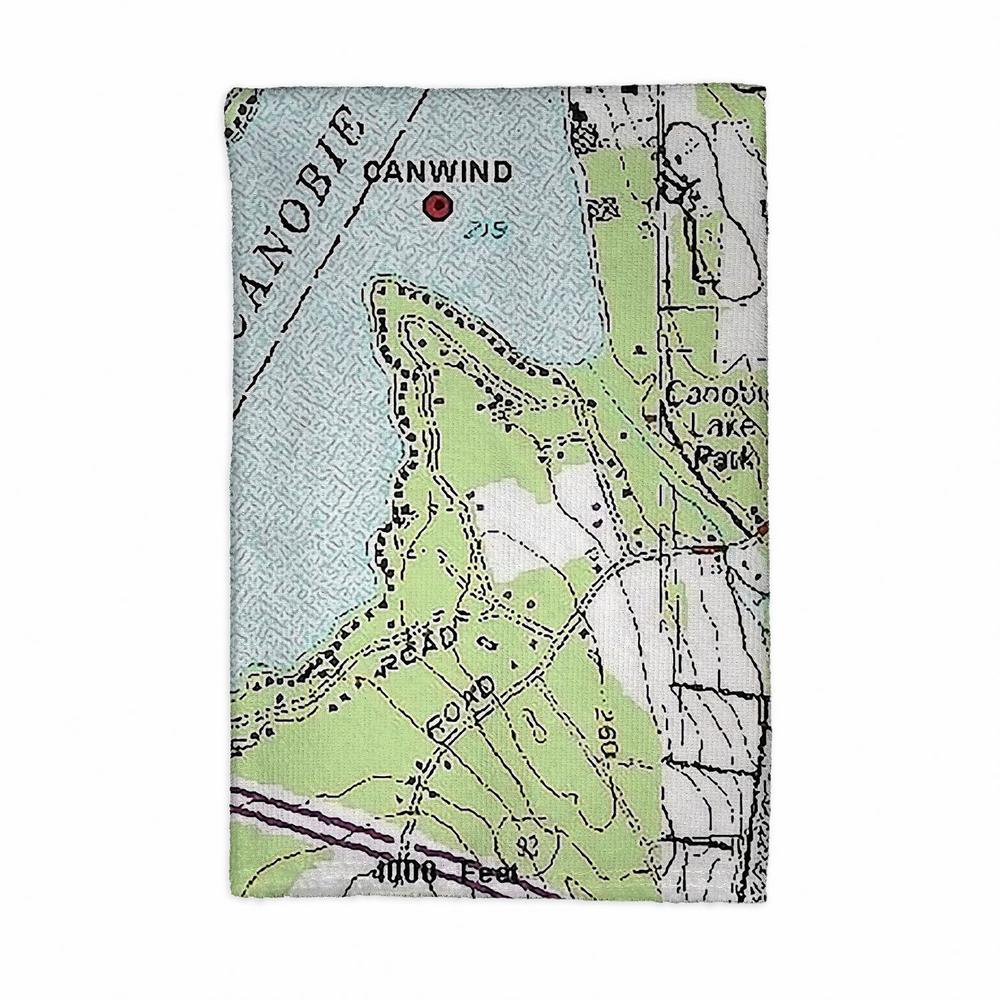 Canobie Lake, NH Nautical Map Kitchen Towel. Picture 1