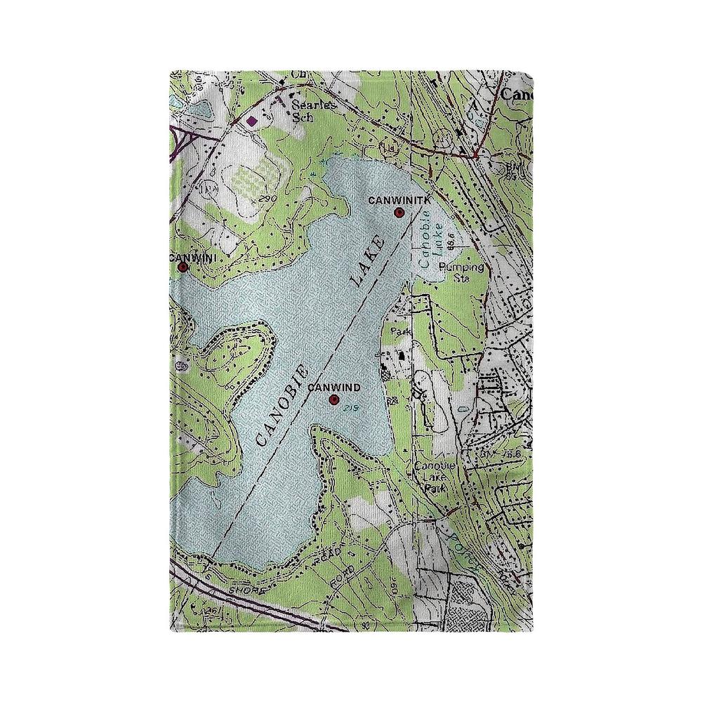 Canobie Lake, NH Nautical Map Kitchen Towel. Picture 2