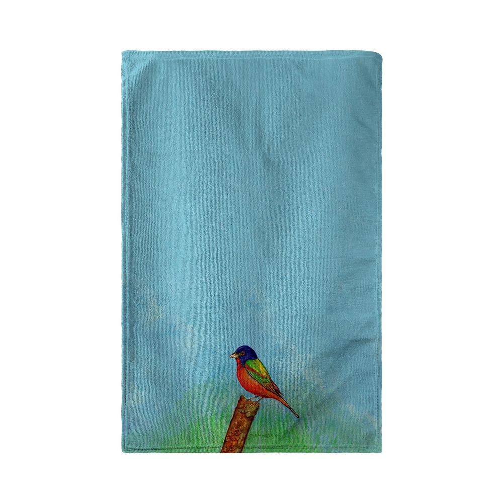 Painted Bunting Kitchen Towel. Picture 2