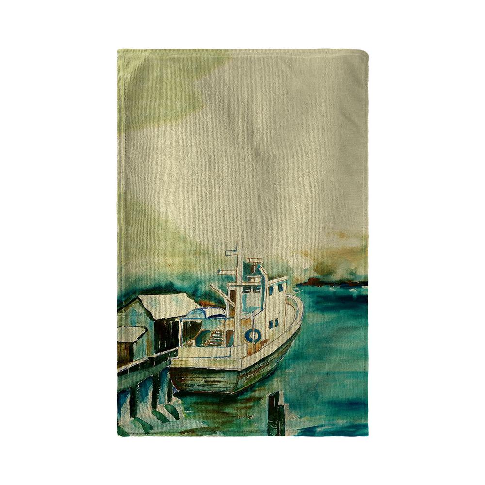 Oyster Boat Kitchen Towel. Picture 1
