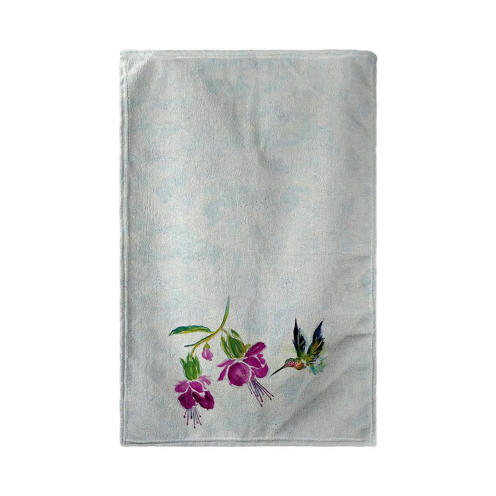 Purple Hummingbird Kitchen Towel. Picture 2