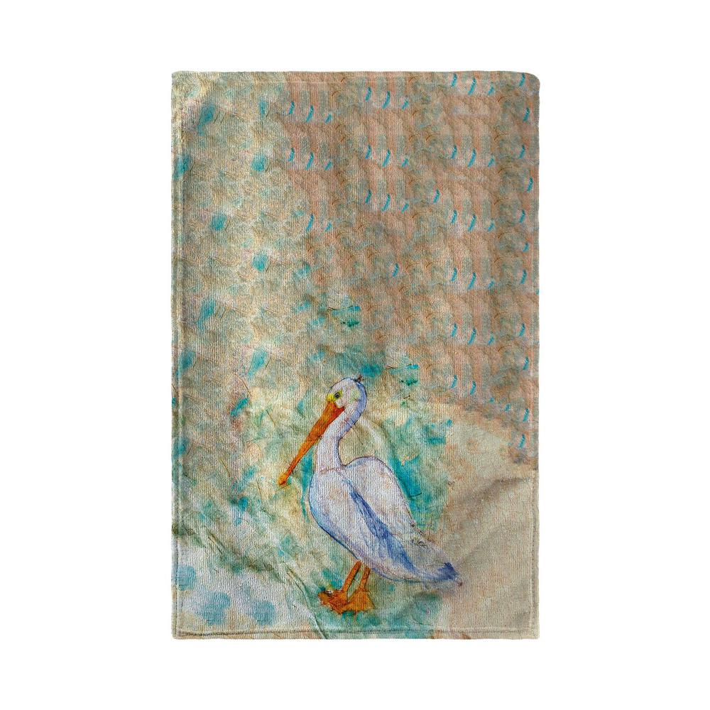 Pelican on Rice Kitchen Towel. Picture 1