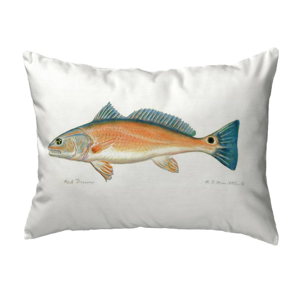 Red Drum Left Large Noncorded Pillow. Picture 1