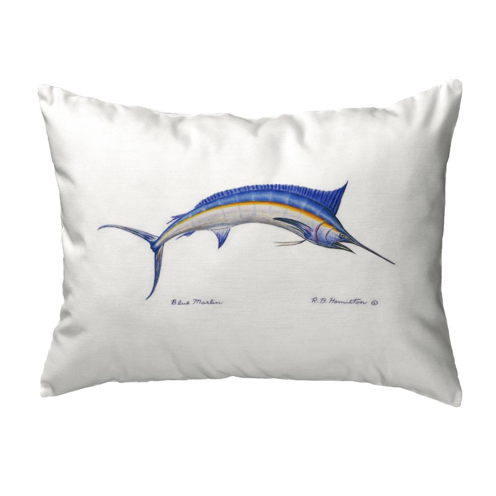 Blue Marlin No Cord Pillow  16x20. Picture 1