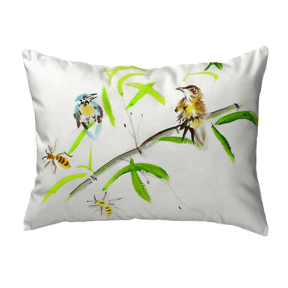 Birds & Bees I No Cord Pillow 16x20. Picture 1