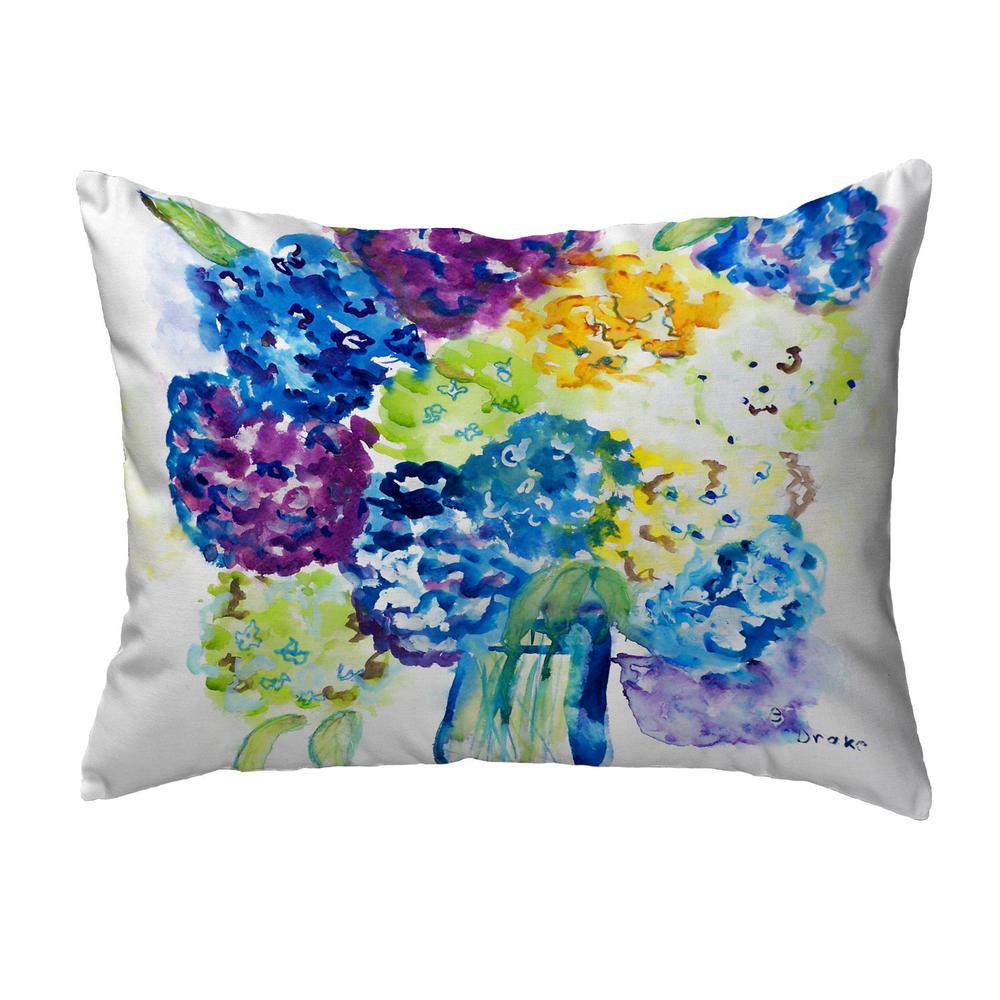 Betsy's Hydrangea No Cord Pillow 16x20. Picture 1