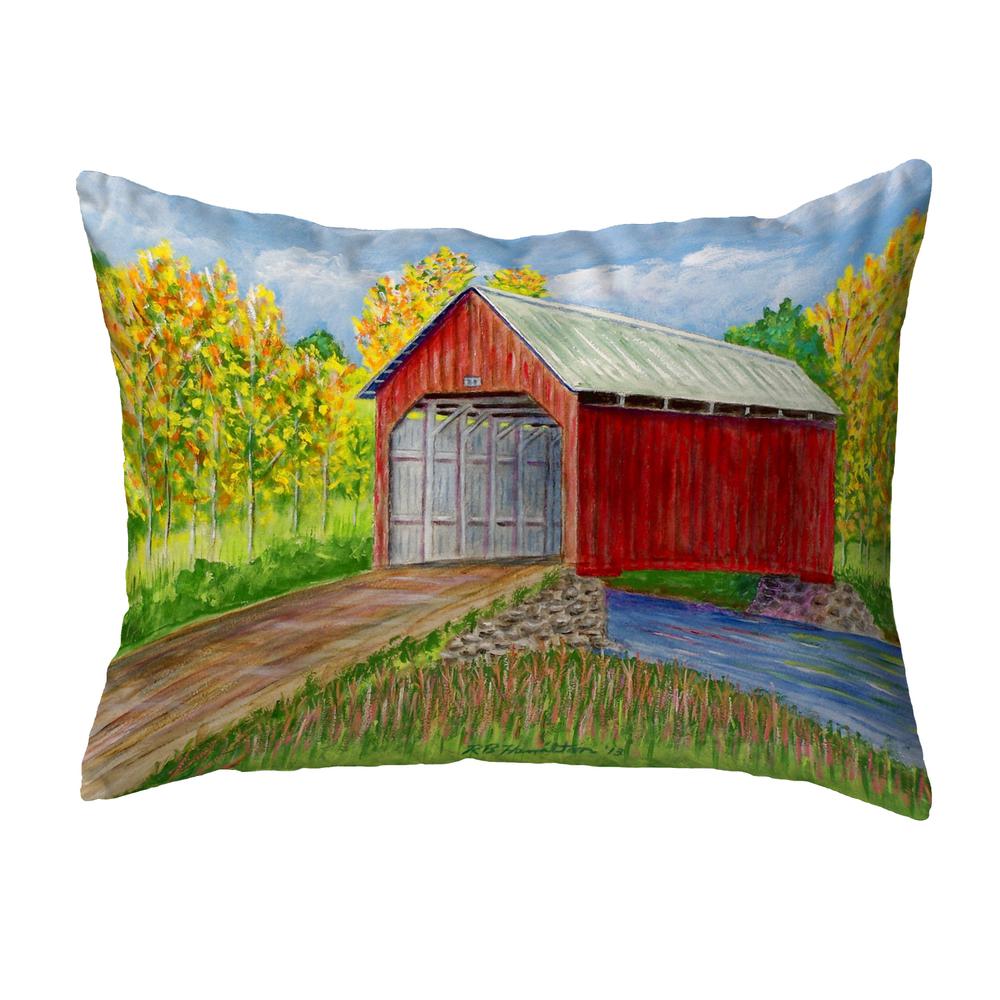 Dick's Covered Bridge No Cord Pillow 16x20. Picture 1