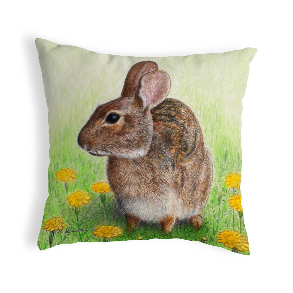 Rabbit No Cord Pillow 18x18. Picture 1