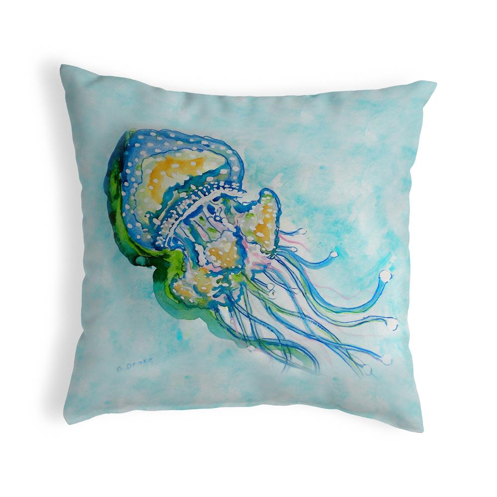 Jelly Fish No Cord Pillow 18x18. Picture 1
